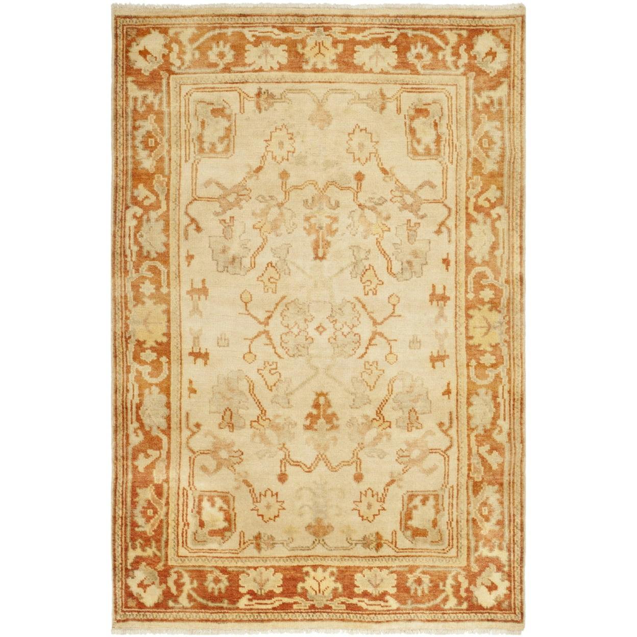 Elegant Ivory Wool 3' x 10' Hand-Knotted Traditional Runner Rug