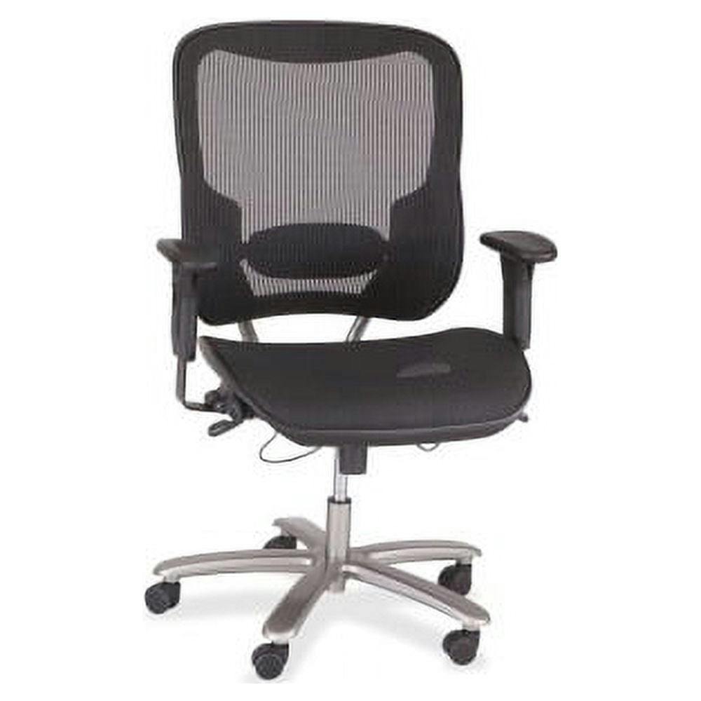 High-Back Black Mesh Swivel Task Chair with Adjustable Arms