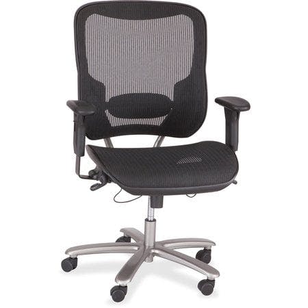 High-Back Black Mesh Swivel Task Chair with Adjustable Arms