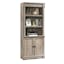 Palladia Split Oak Library Bookcase with Adjustable Shelves and Doors