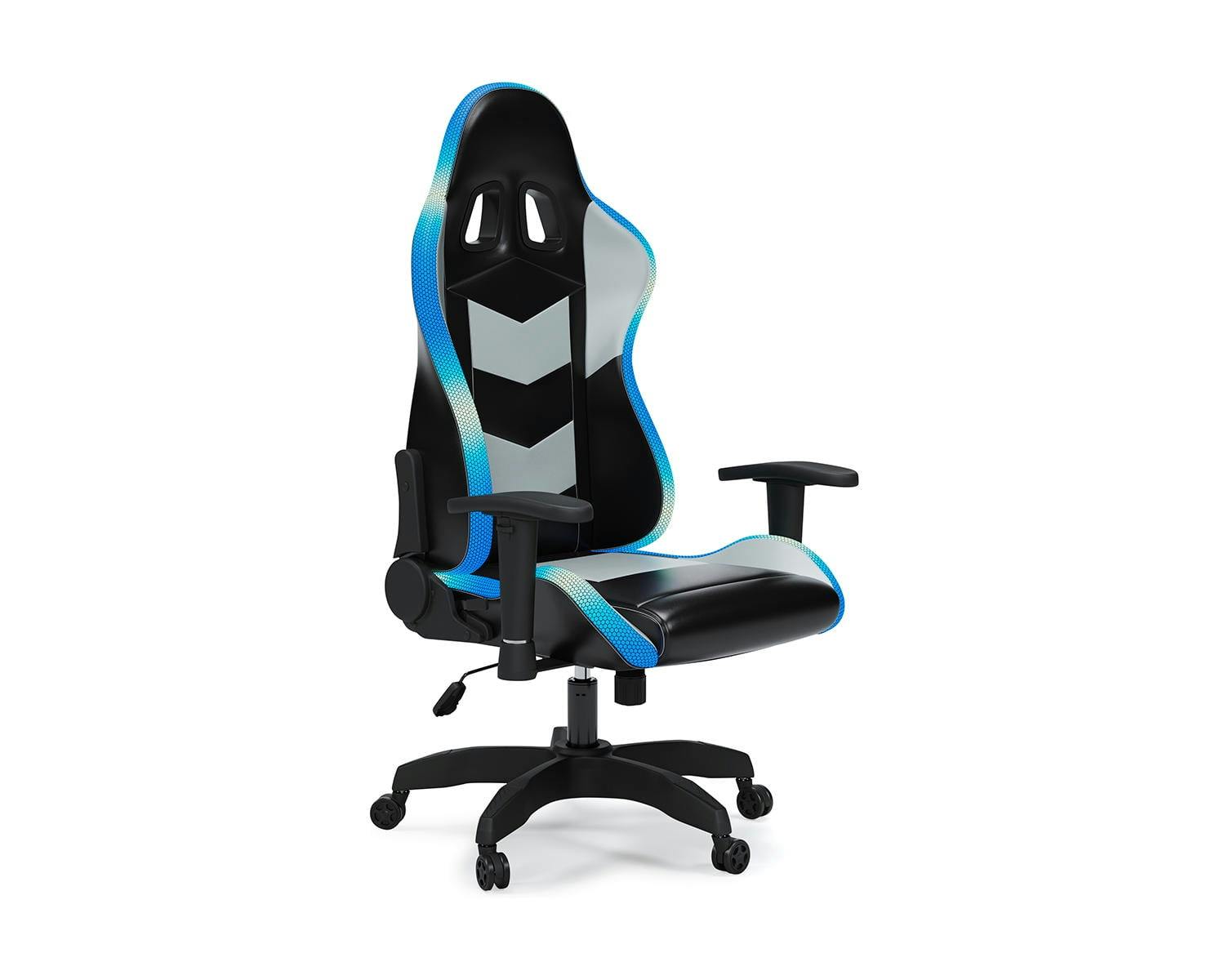 Lynxtyn 26.63" Black & Gray LED Gaming Office Chair