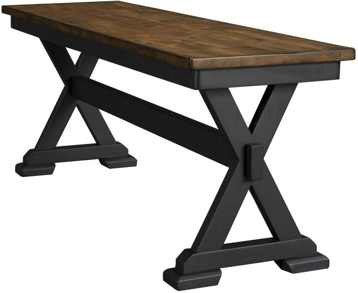 Stormy Ridge 48'' Chicory Black Solid Wood Dining Bench