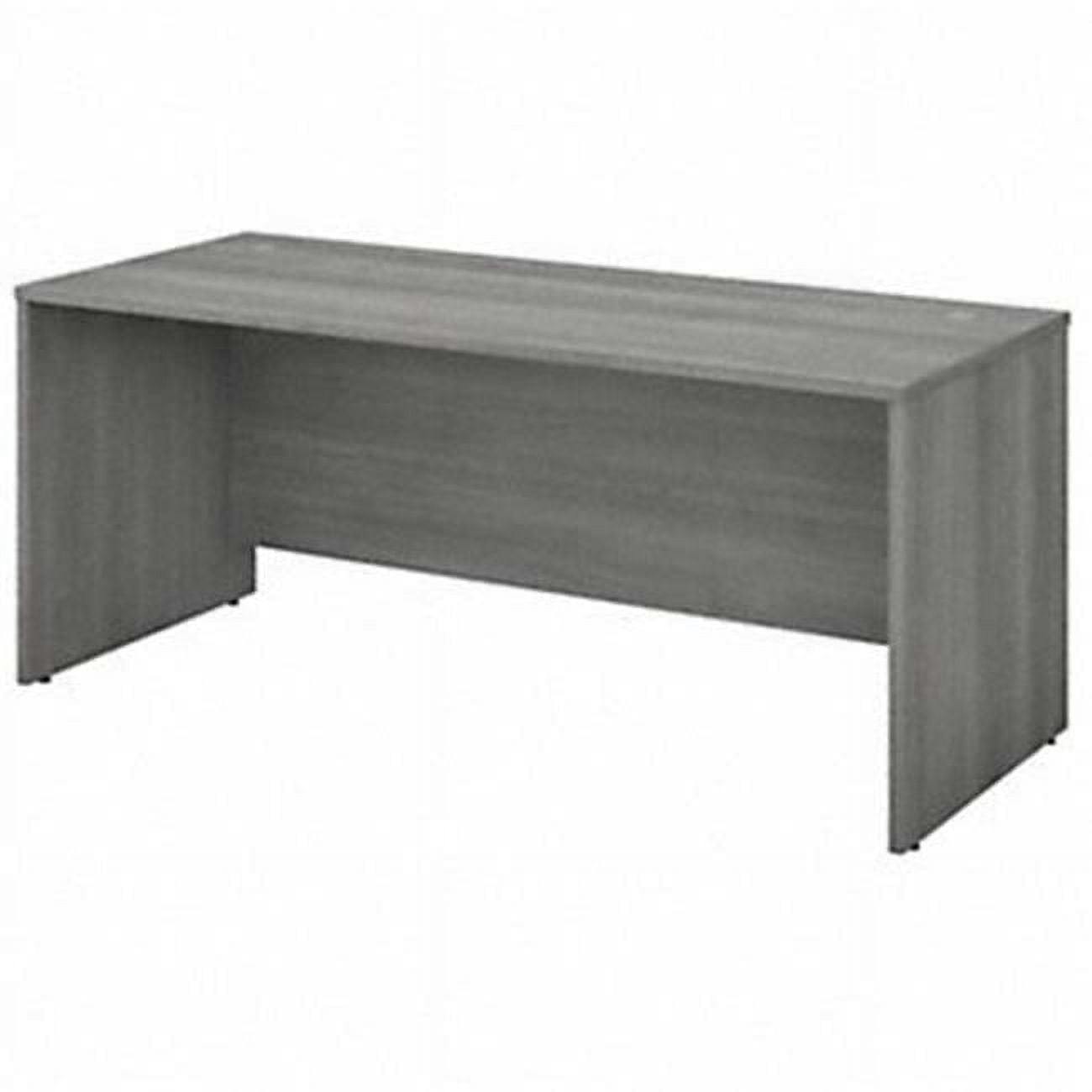 Platinum Gray Laminated Wood U-Shaped Desk with Drawer & Filing Cabinet
