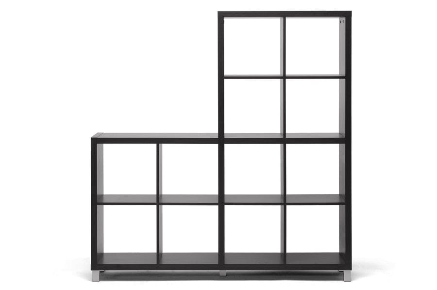 Sunna 12-Cube Dark Brown Modern Display Shelving Unit