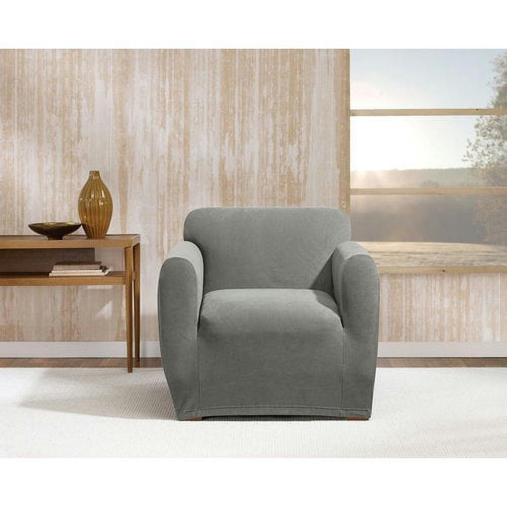 SureFit Stretch Morgan Modern Gray Chair Slipcover