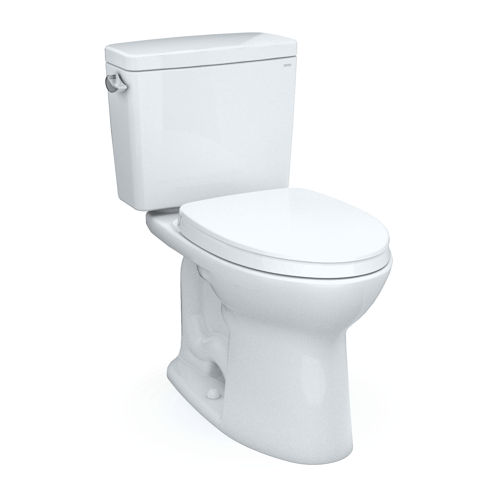 Elegant White Vitreous China Elongated Two-Piece High-Efficiency Toilet