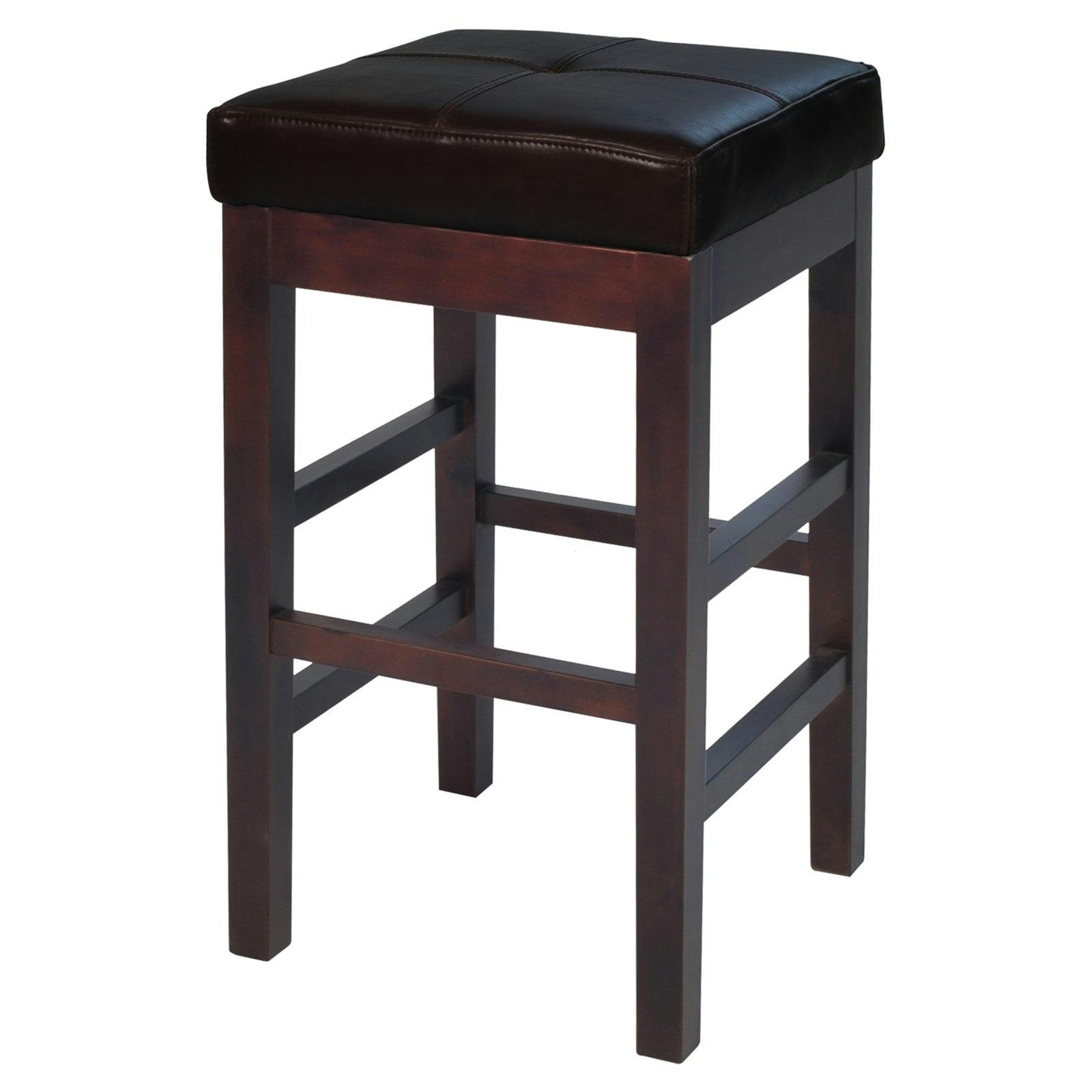 Valencia Adjustable Backless Brown Leather Counter Stool
