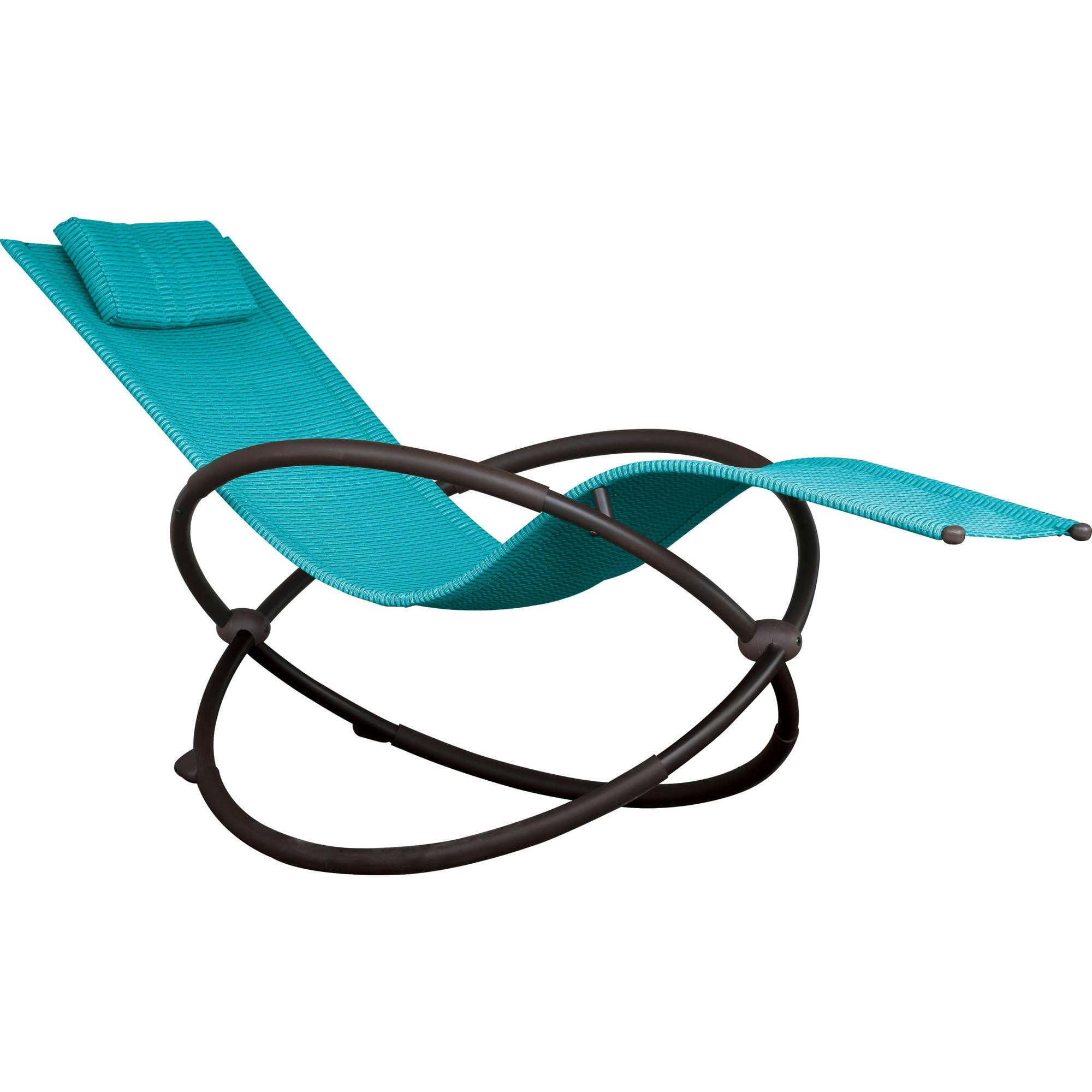 True Turquoise Orbital Lounger with Acrylic Mesh Seat