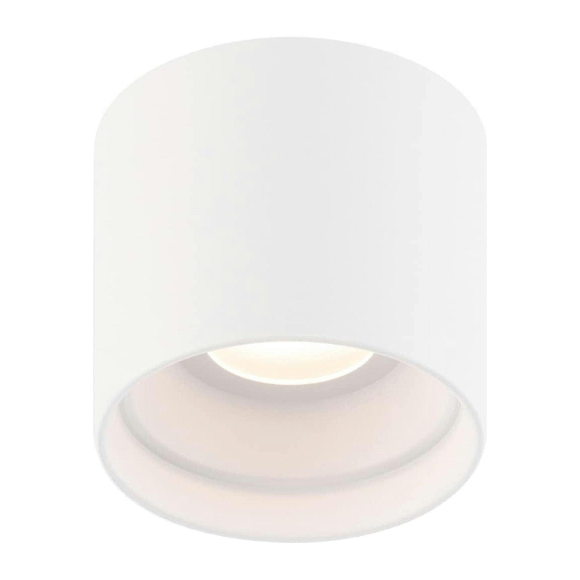 Downtown Matte White 5" LED Flush Mount for Indoor/Outdoor