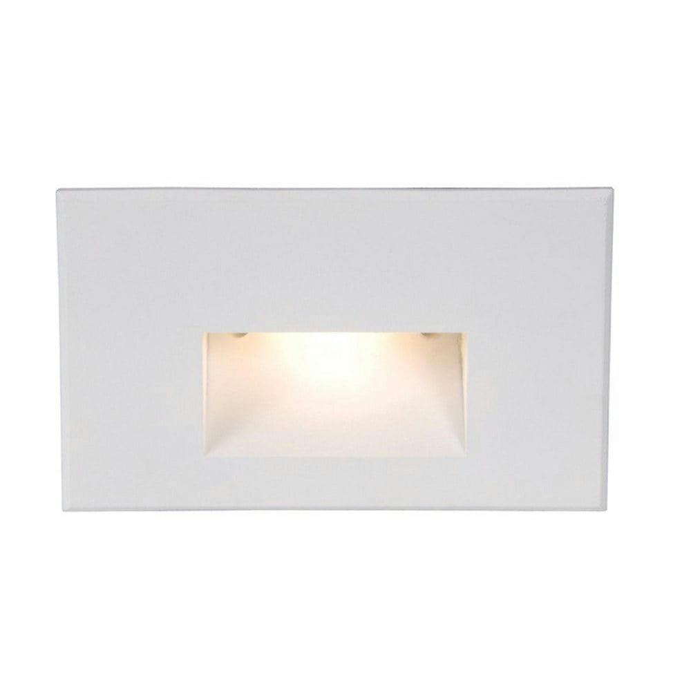 Sleek White Steel Dimmable LED Step/Wall Light, 3" High
