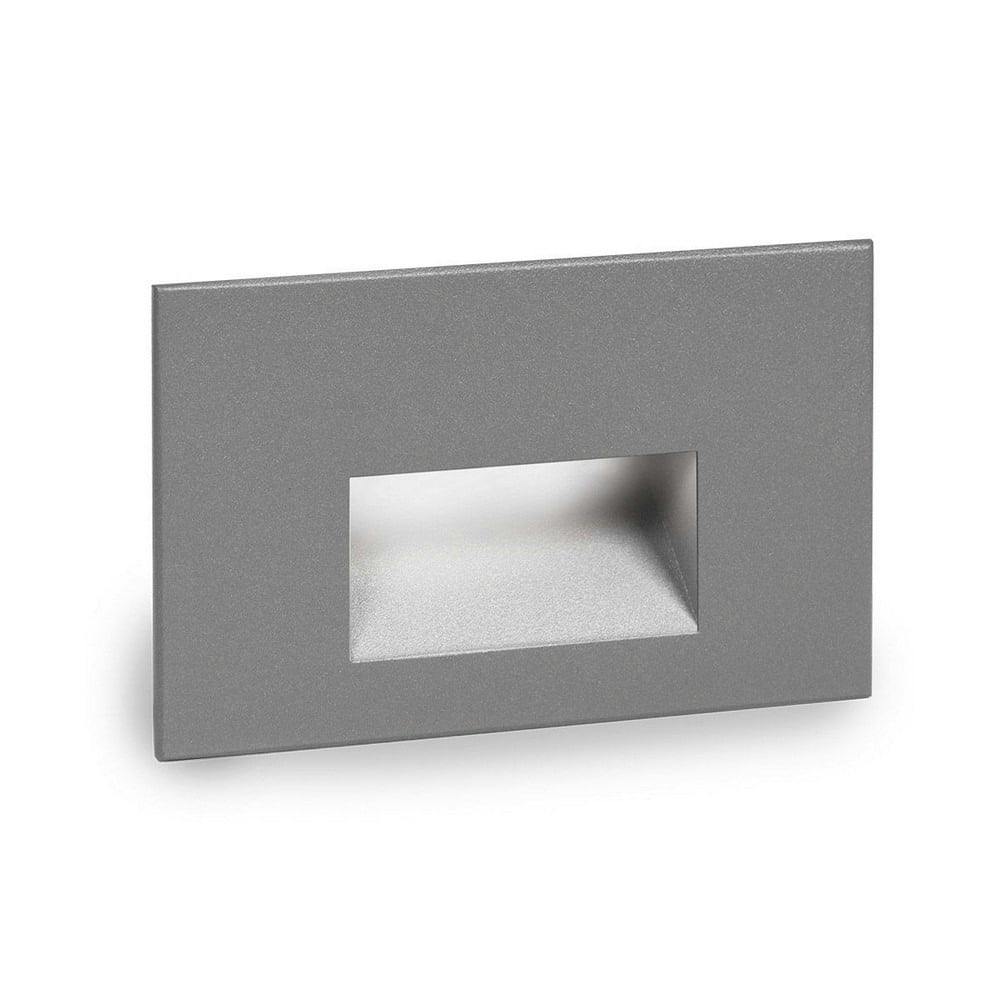 Sleek Graphite LED Step and Wall Light with Dimmable Blue Lens