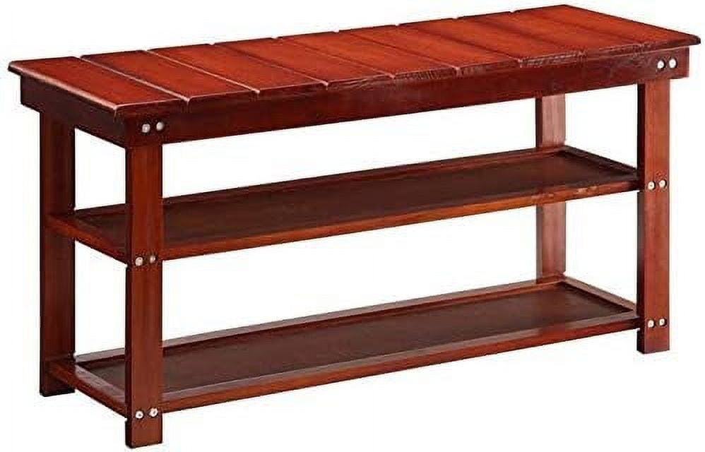 Cherry Oxford Contemporary Utility Bench with Storage