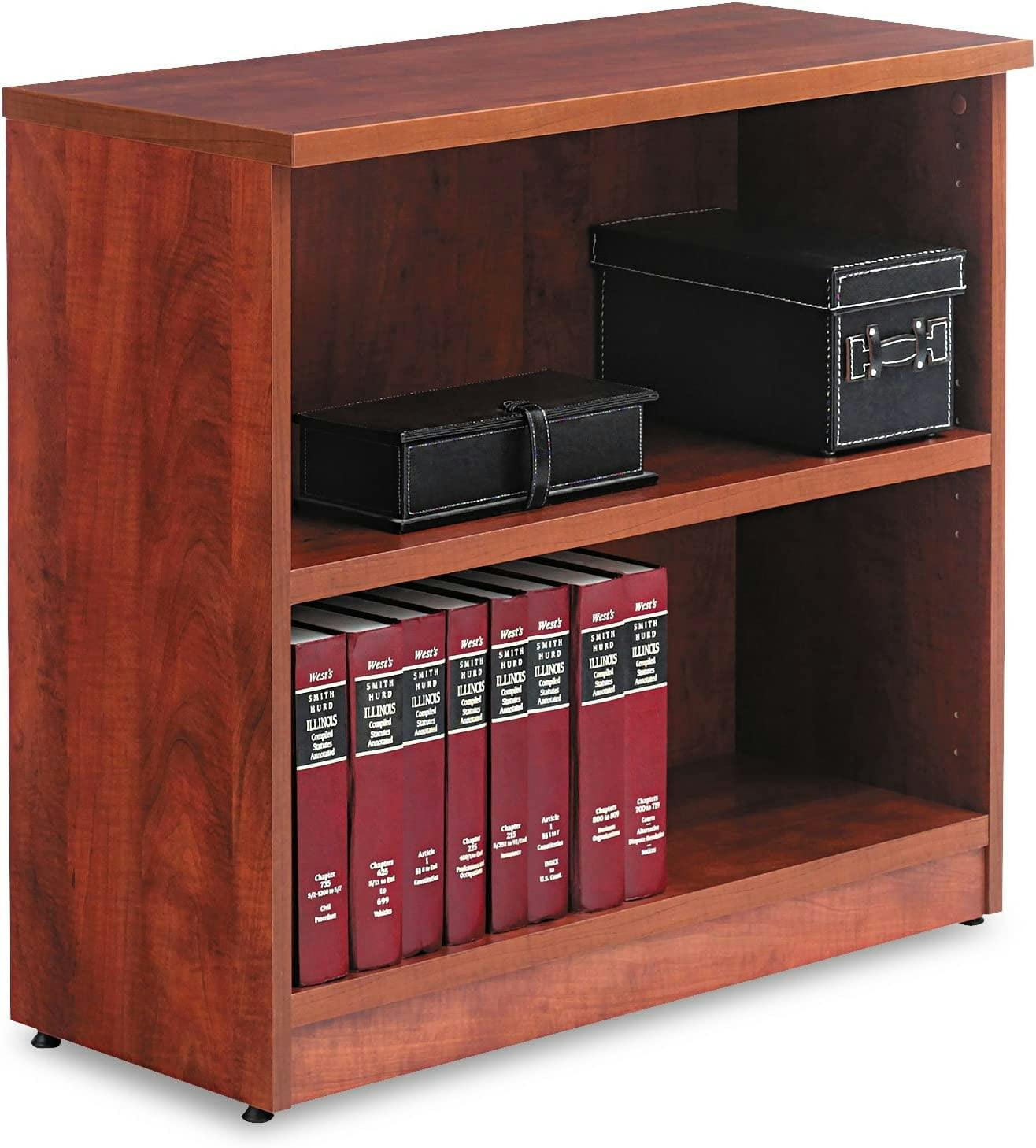Adjustable Valencia 2-Shelf Bookcase in Espresso Cherry Finish