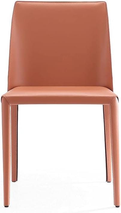 Manhattan Comfort Paris Clay Saddle Leather Upholstered Dining Chair Set