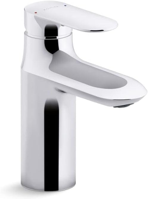 Sleek Polished Chrome Single-Handle Bathroom Sink Faucet