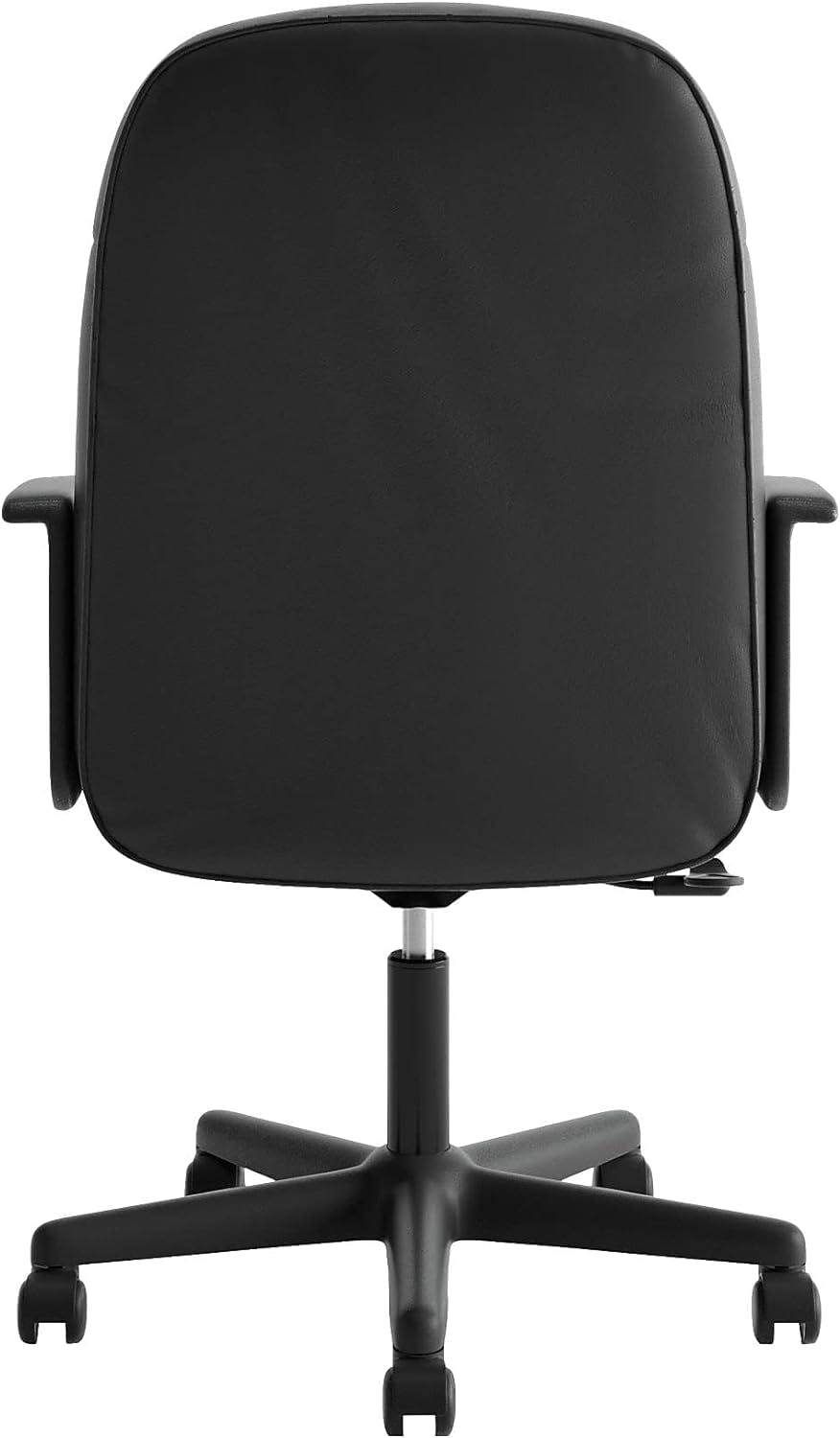 Elite Executive High-Back Black Leather Swivel Chair with Metal Base