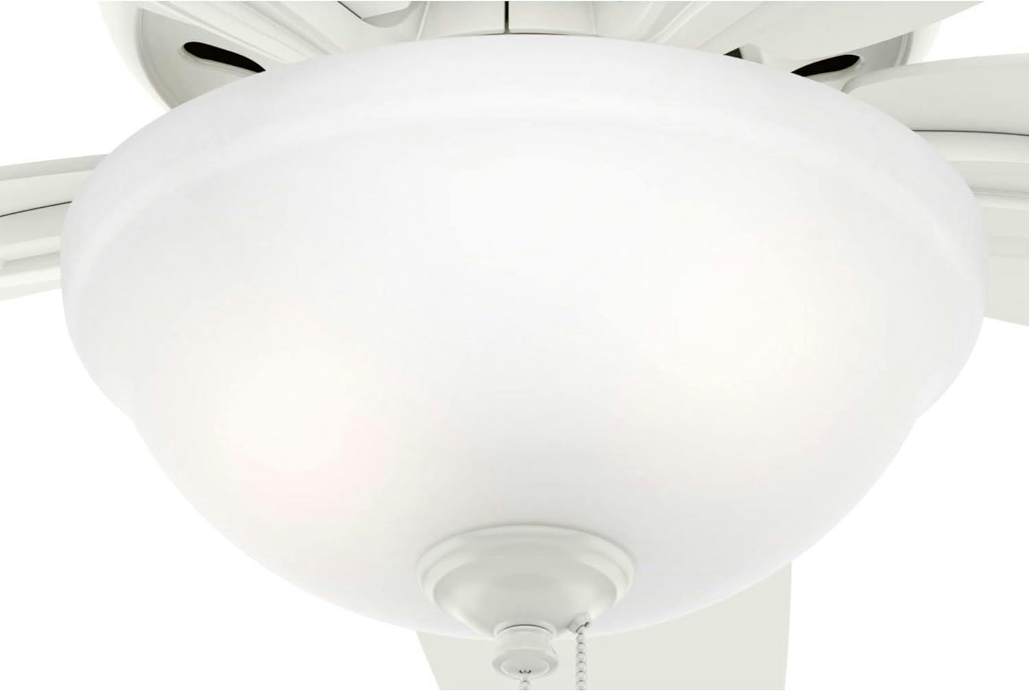 Fresh White 42" Low-Profile LED Ceiling Fan with Whisper-Quiet Motor