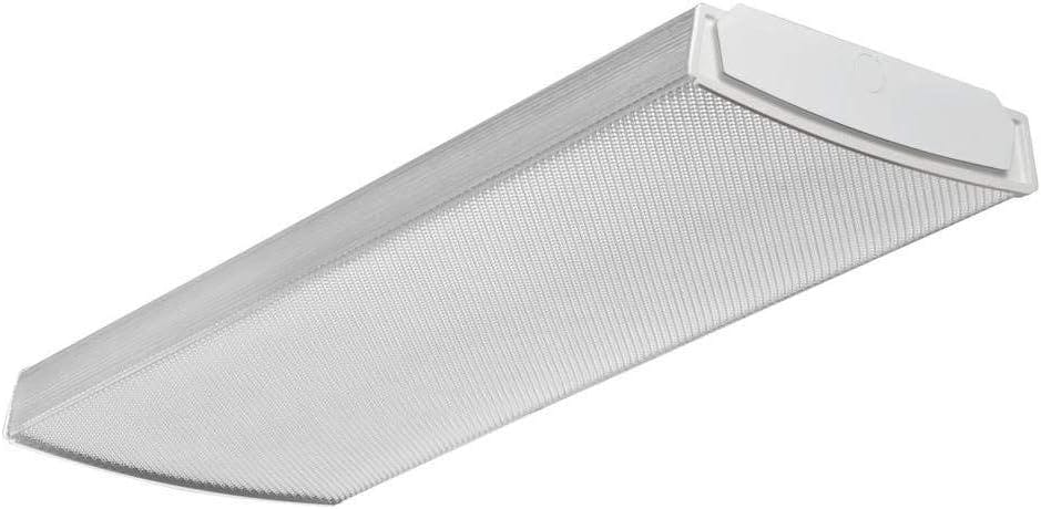 Sleek 2-Foot Integrated LED Wraparound Ceiling Light, 3500K Clear Shade
