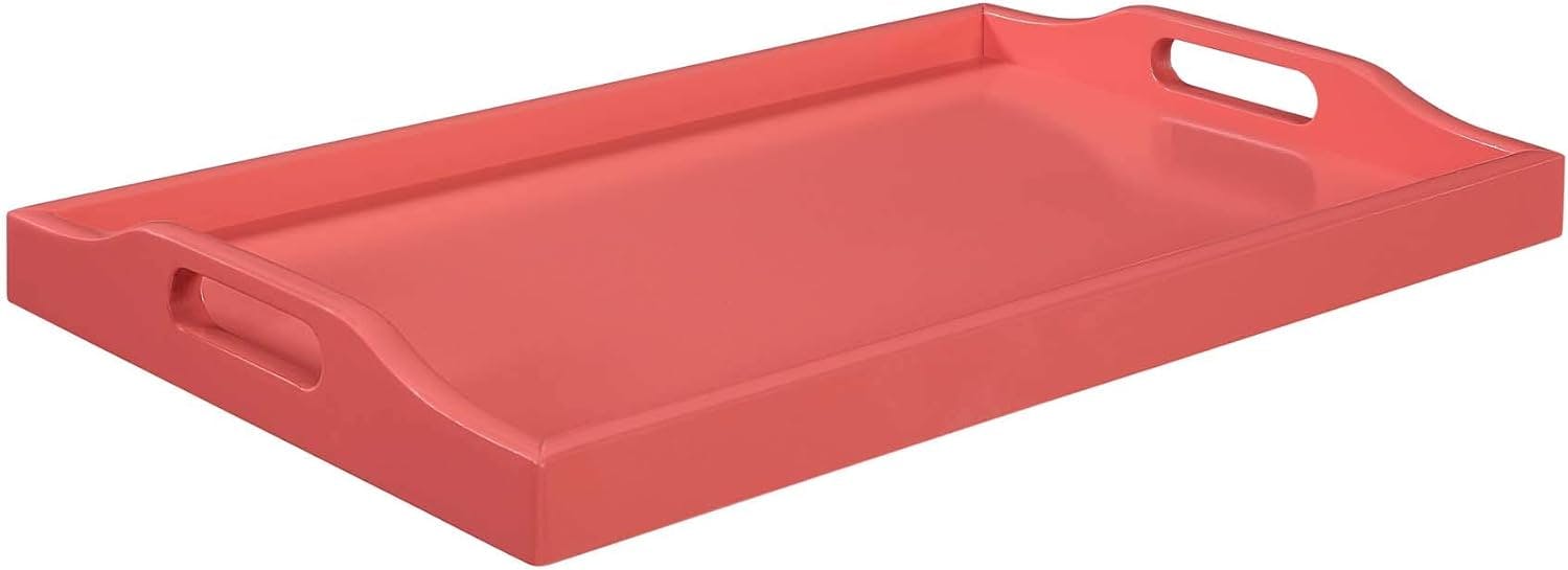 Coral Bliss 22" Rubberwood Multi-Use Serving Tray