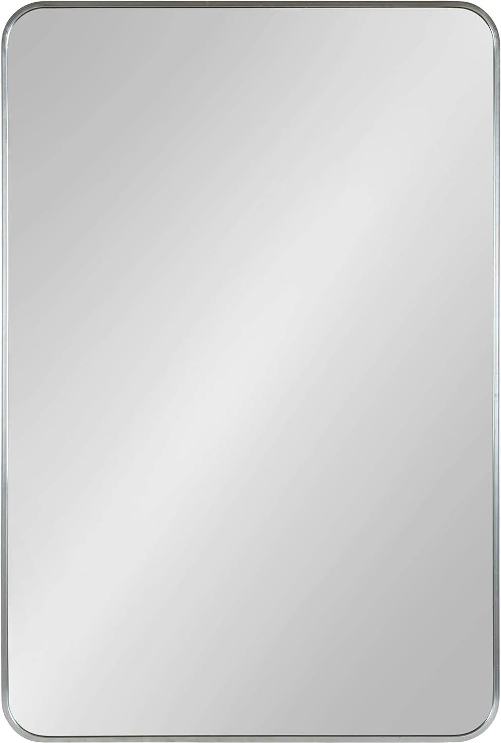 Zayda Sleek Silver Aluminum 24x36 Rectangular Wall Mirror