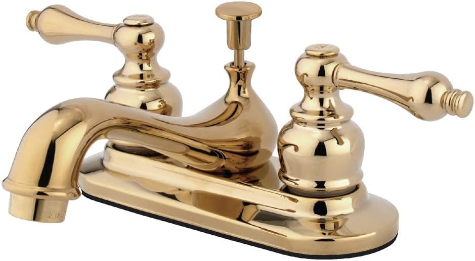 Elegant Polished Brass 4-Inch Centerset Bathroom Faucet