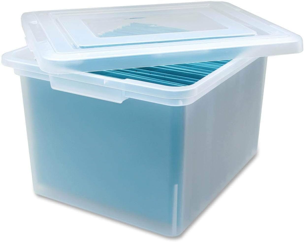 ClearStack 14" Clear Plastic Letter/Legal File Storage Box