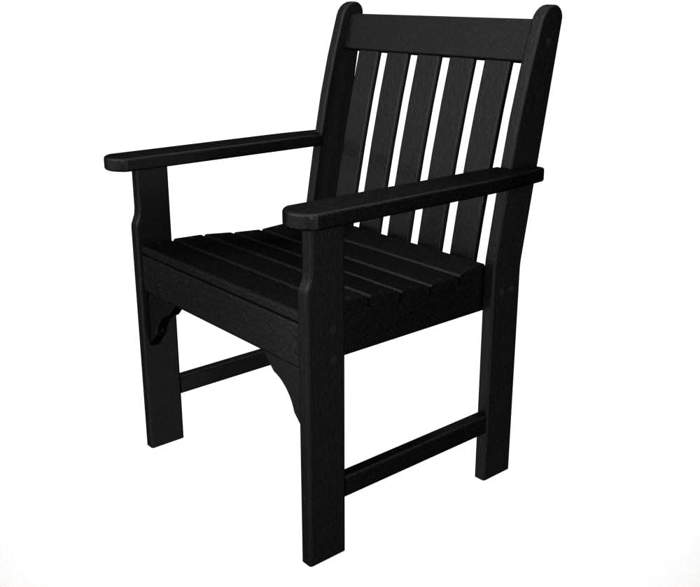 Vineyard Black Recycled Plastic Outdoor Garden Arm Chair