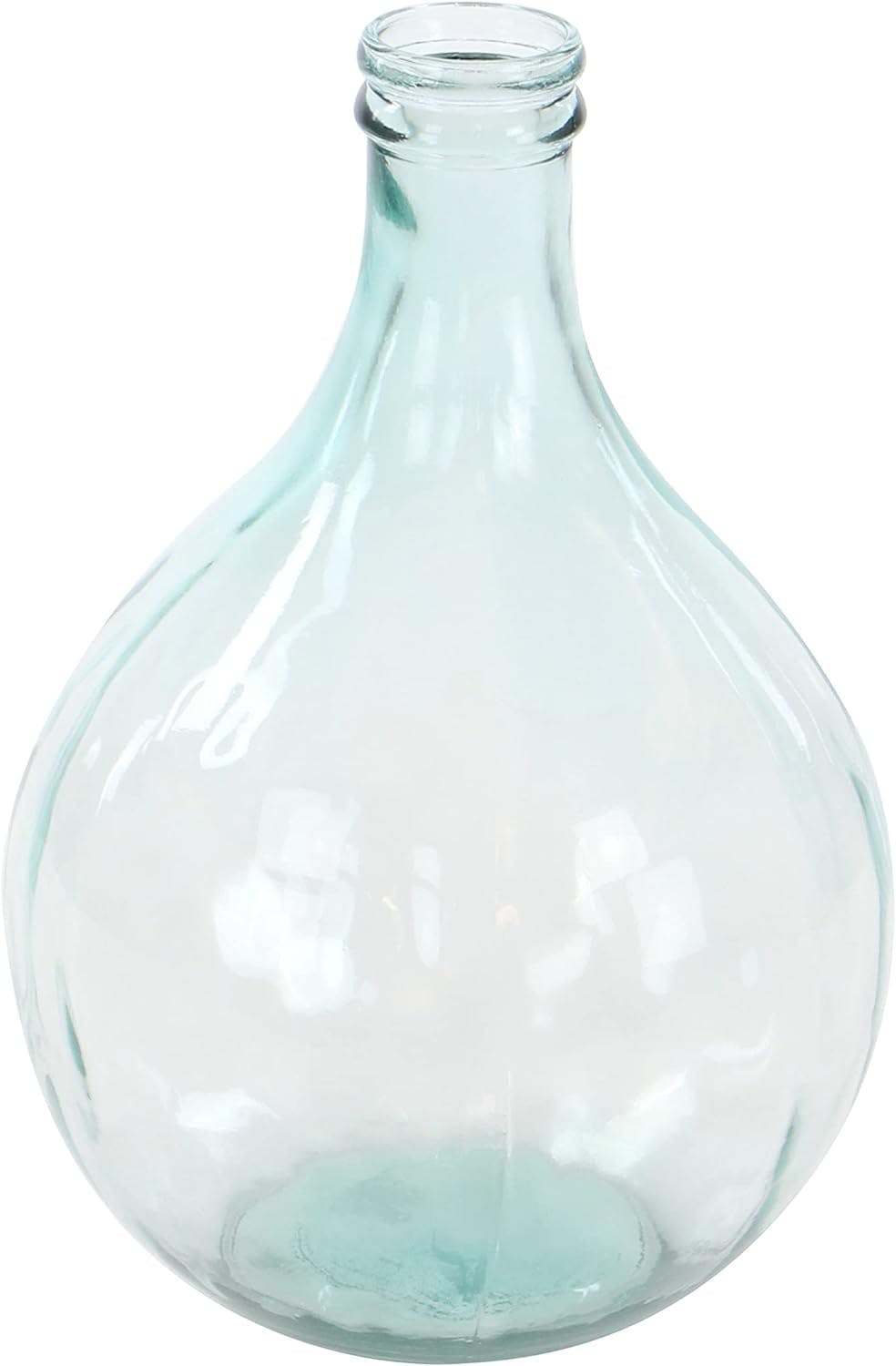 Spanish Blue 17'' Recycled Glass Coastal Floor Vase