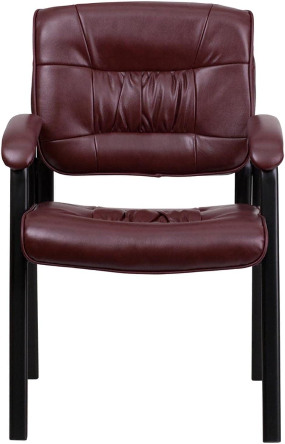 Burgundy LeatherSoft High Back Swivel Executive Chair with Metal Frame