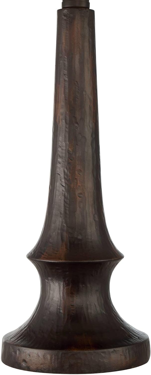 Naomi Aged Bronze Industrial Rustic Table Lamp with Mica Shade