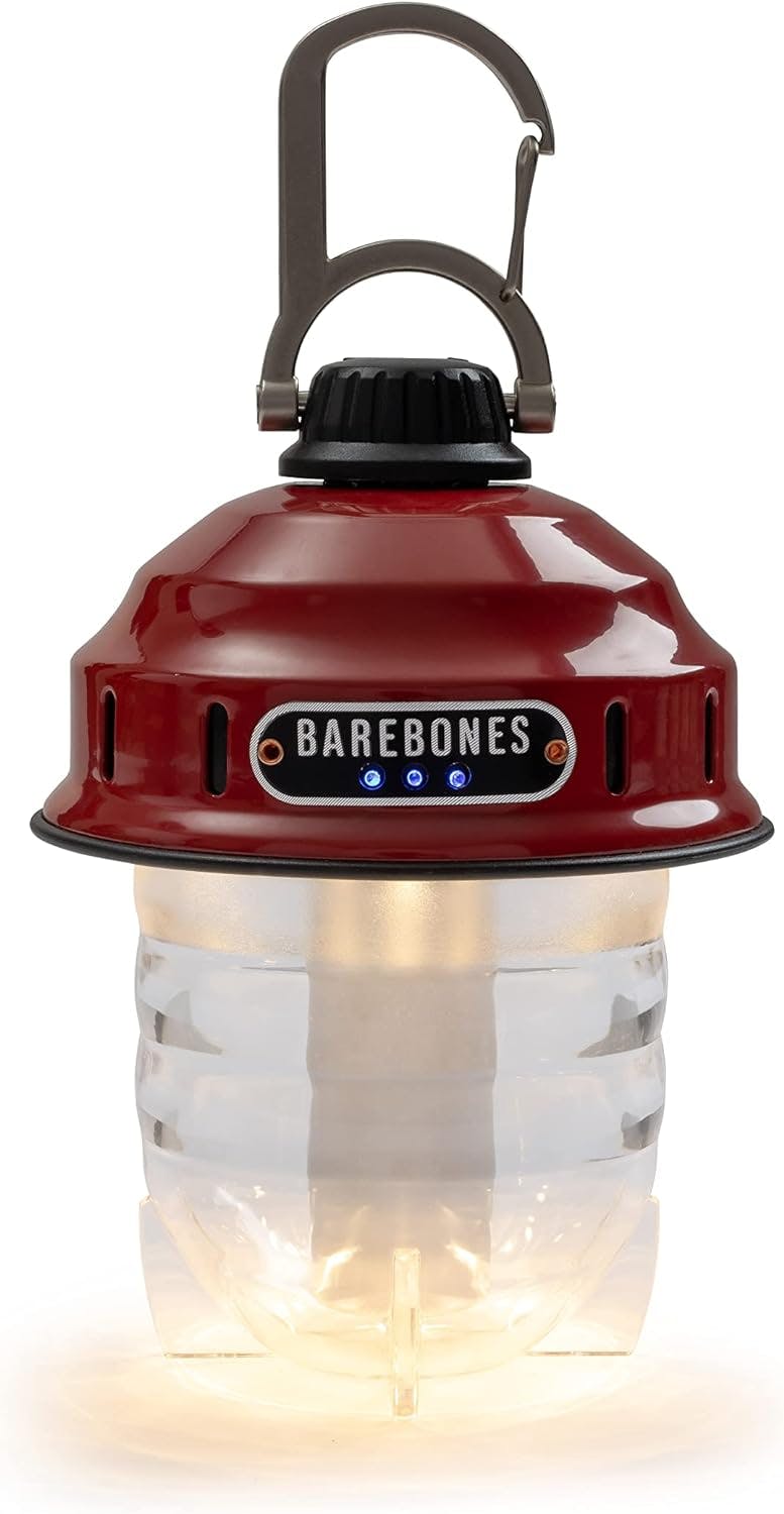 Vintage Red Beacon Rechargeable LED Camping Lantern