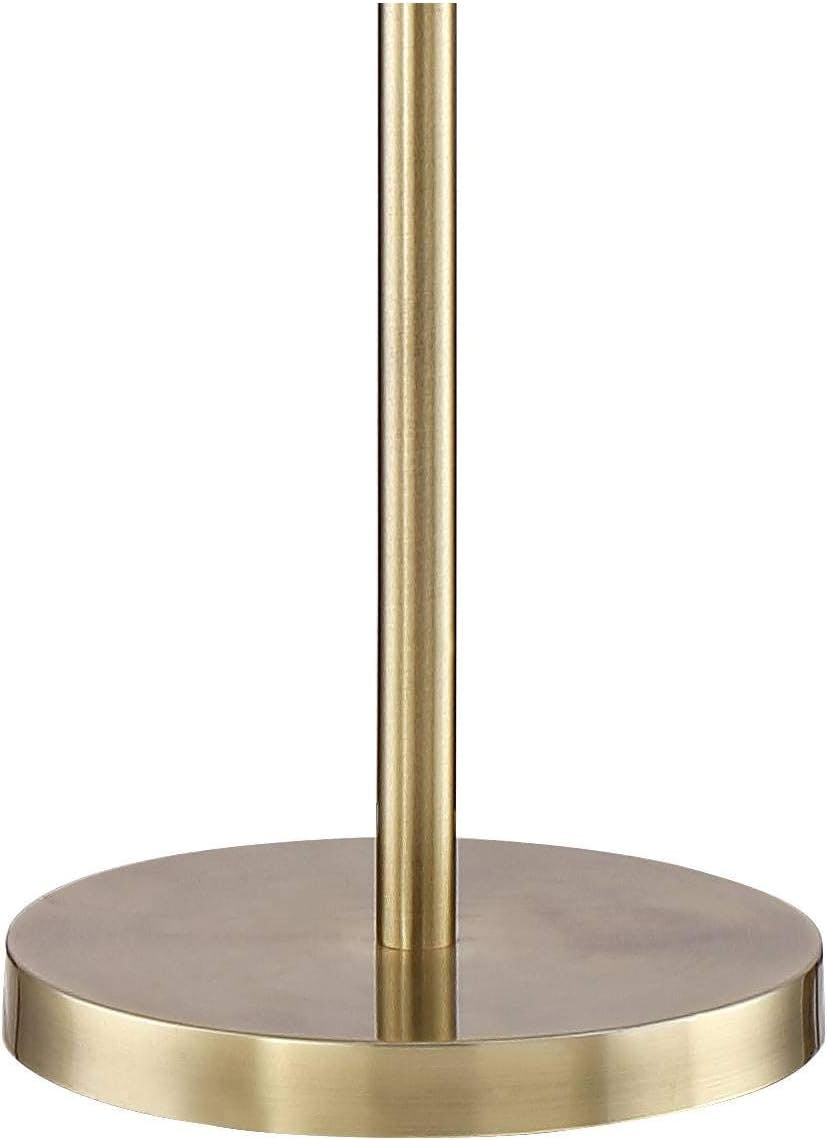 Aaron Mid-Century Modern Adjustable Black and Brass Floor Lamp