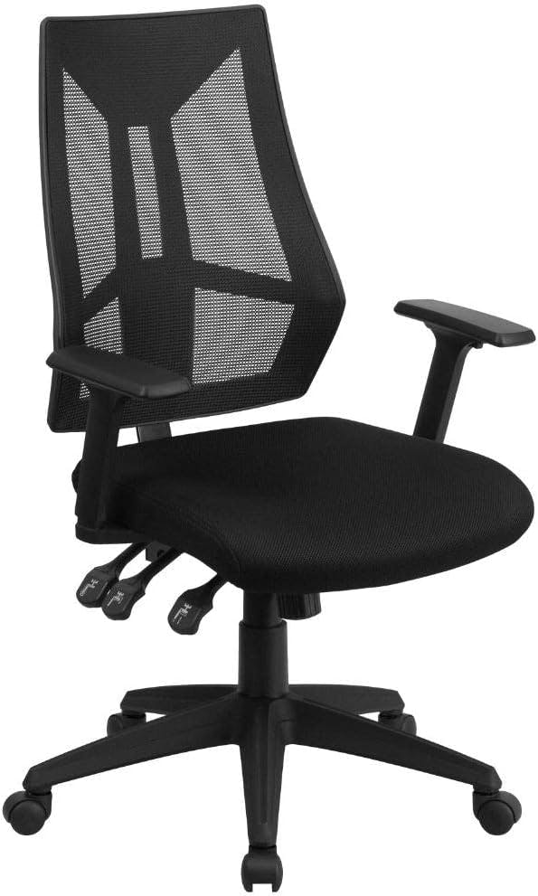 ErgoFlex High Back Black Mesh Adjustable Swivel Task Chair