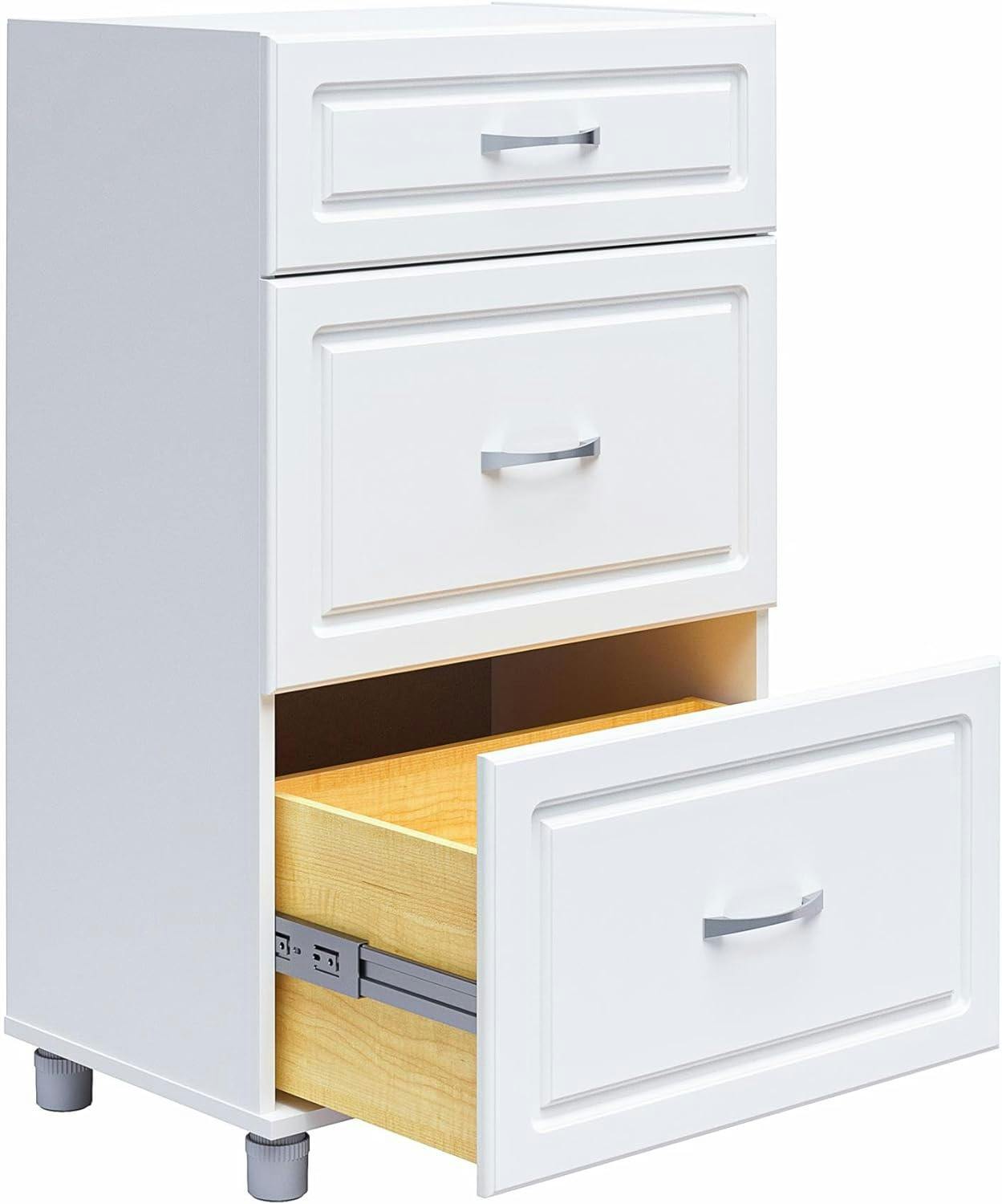 Kendall White Freestanding Lockable Office Cabinet with Adjustable Shelving