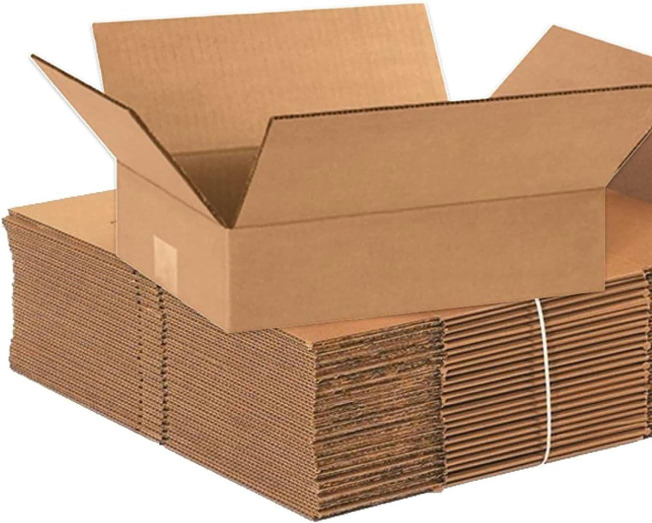 Eco-Friendly Kraft Corrugated Shipping Box 12"x8"x3" - Pack of 25
