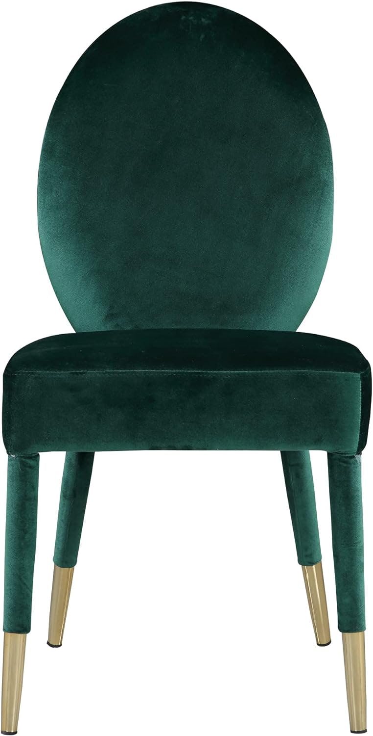 Elegant Black Velvet Upholstered Side Chair with Wooden Legs