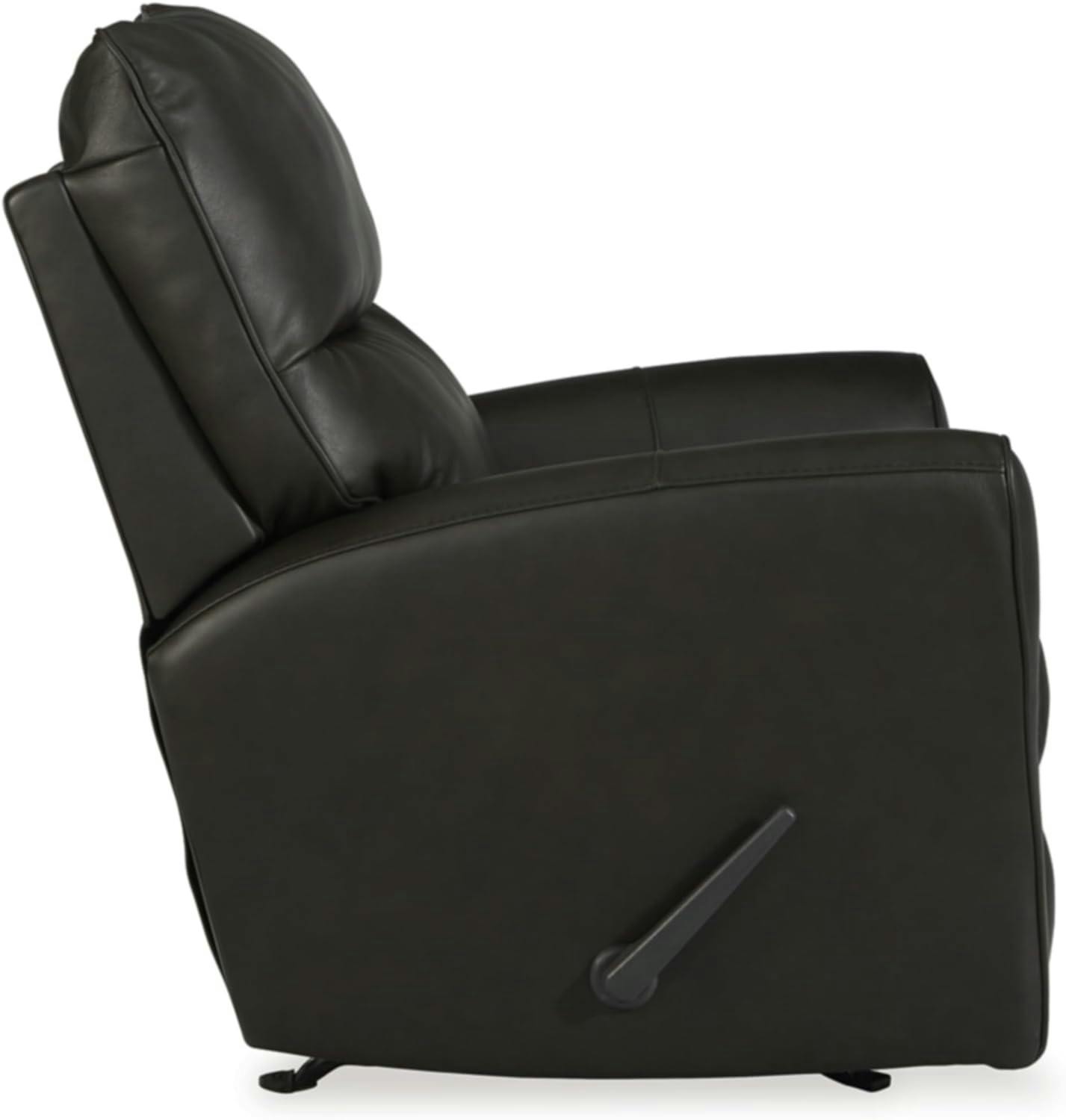 Contemporary 39'' Black Leather Recliner Chair