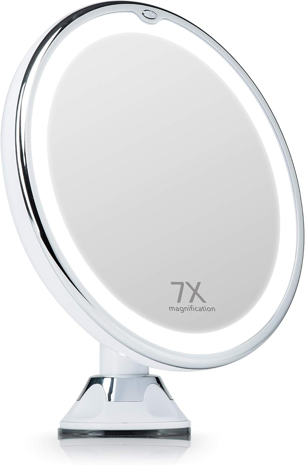 Luxe Chrome 7X Magnifying LED Wall Mounted Makeup Mirror