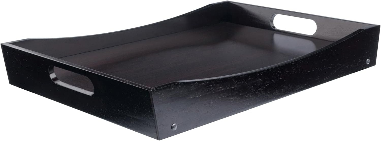 Espresso Finish Folding Bed Tray with Curved Top