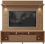 Manhattan Comfort 71" Maple Cream & Off White TV Stand with LED Lights