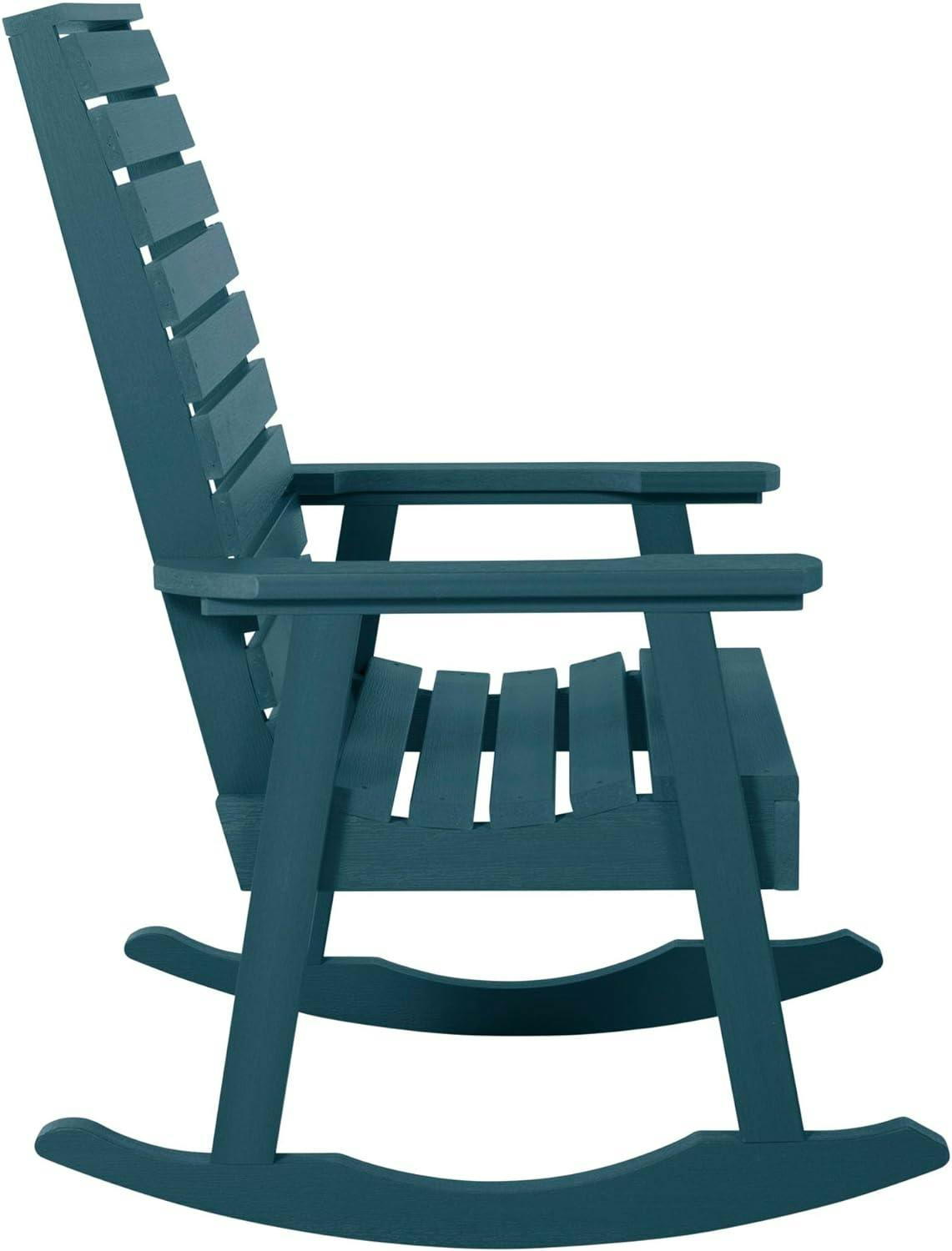 Nantucket Blue Weatherly Rocking Patio Chair with High-Grade Poly Lumber