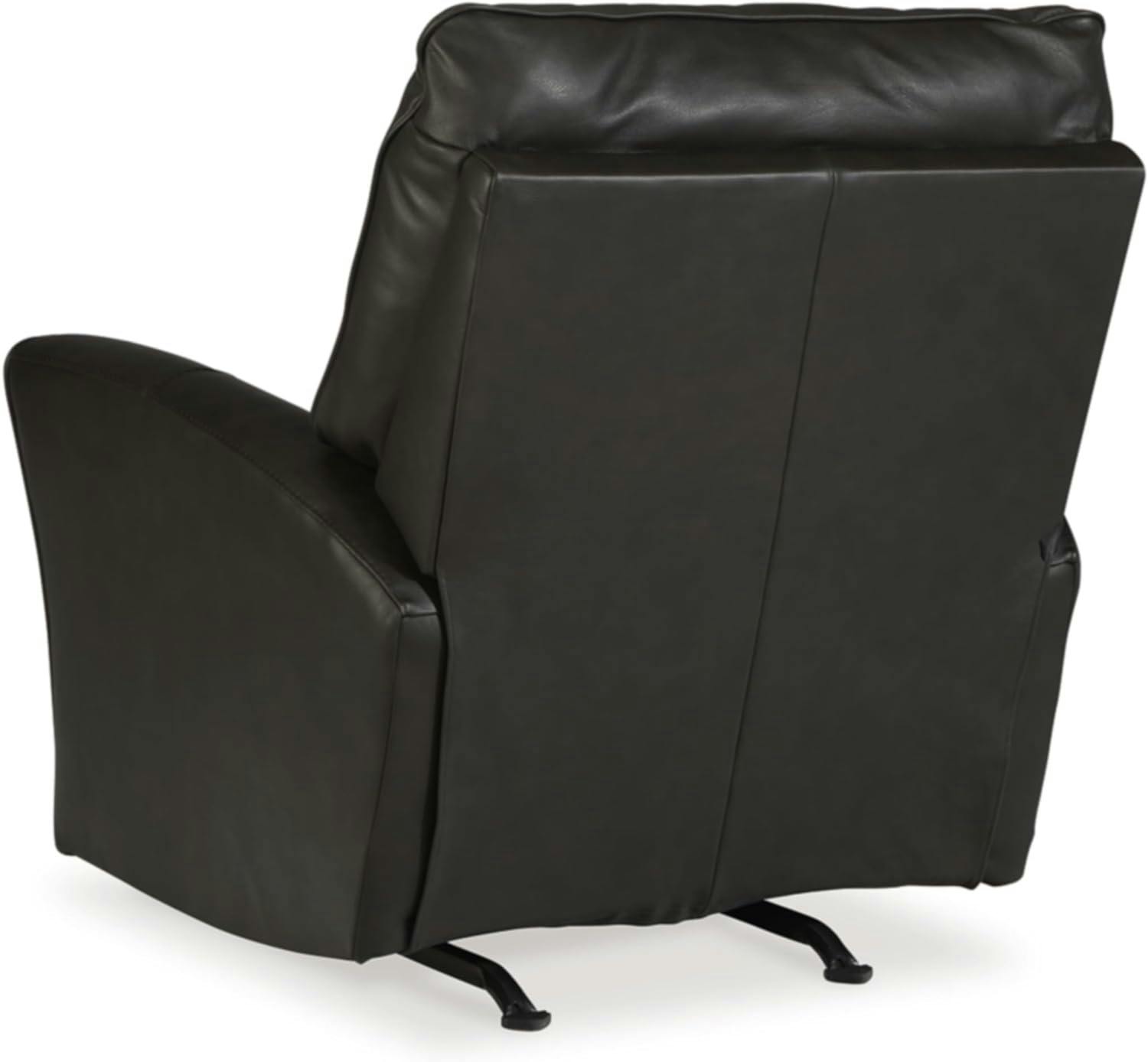 Contemporary 39'' Black Leather Recliner Chair