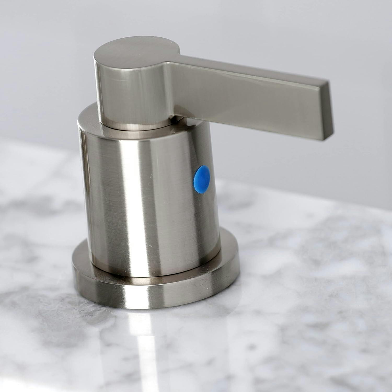 Elegant NuvoFusion 8" Widespread Bathroom Faucet in Brushed Nickel