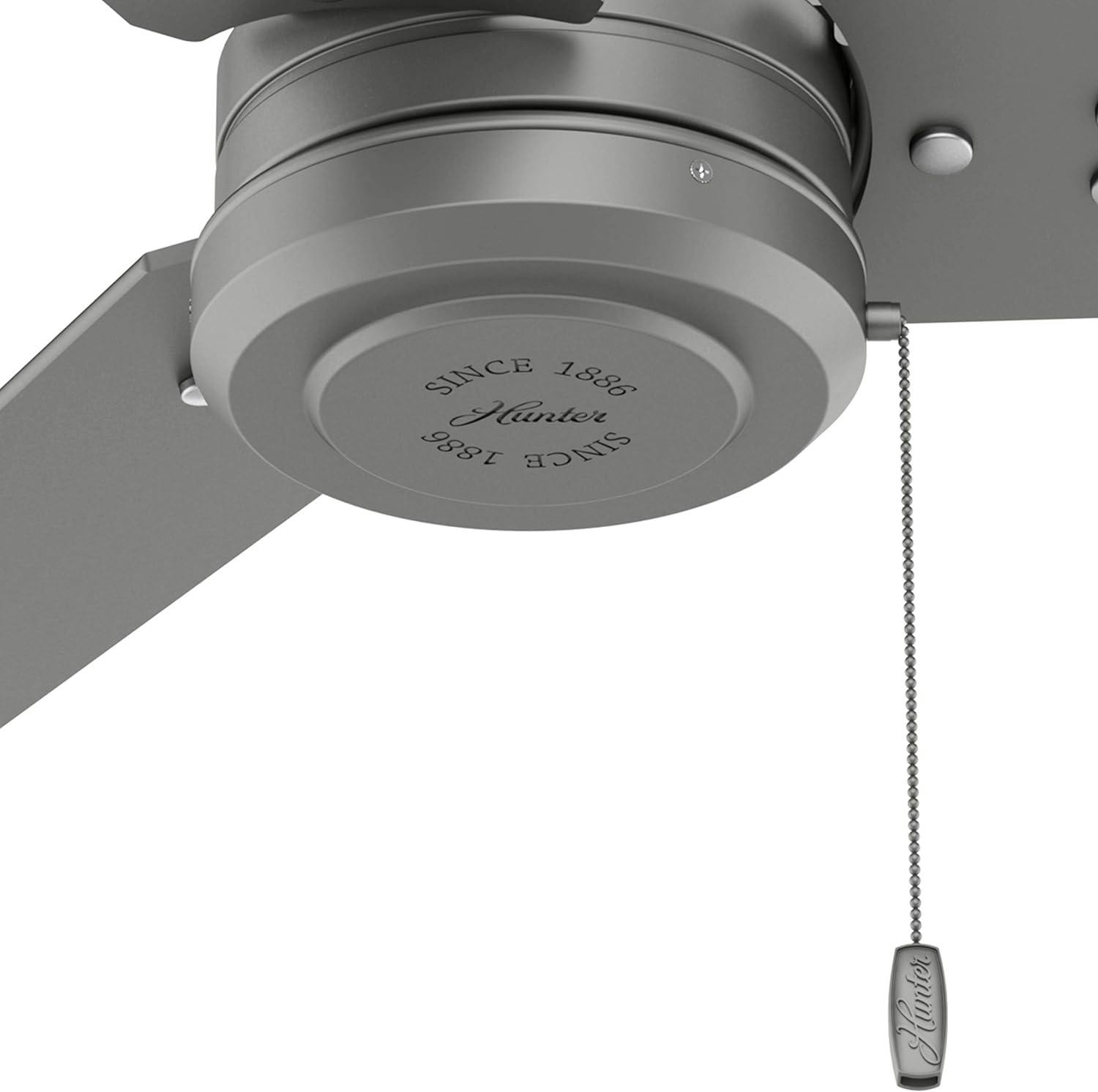 Matte Silver 44" Cassius Modern Industrial Ceiling Fan with WhisperWind Motor