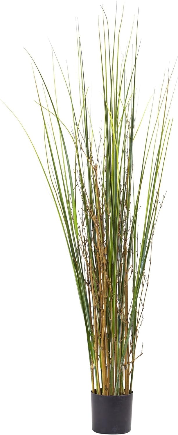 Zen-Inspired Outdoor Bamboo & Grass Potted Arrangement, 38"
