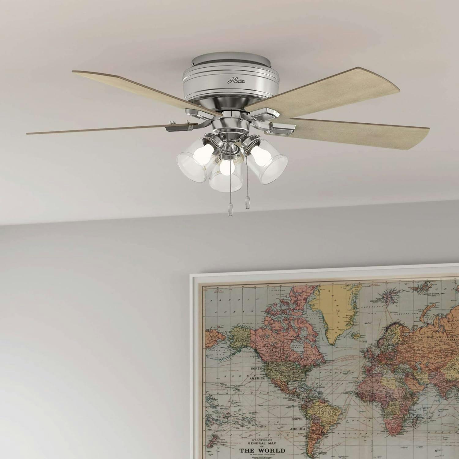 Brushed Nickel 52" Crestfield Ceiling Fan with LED Light and Reversible Blades