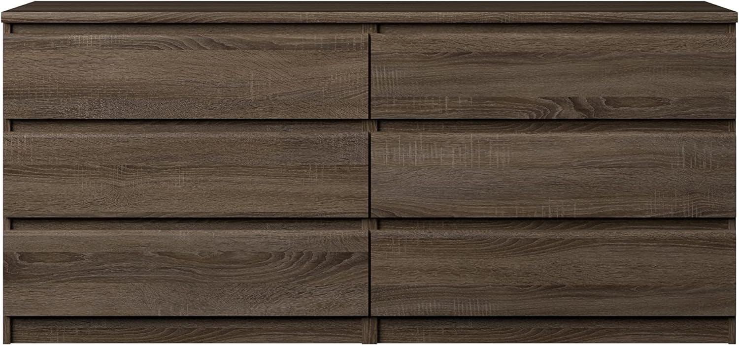 Truffle Oak Scottsdale 6-Drawer Double Dresser