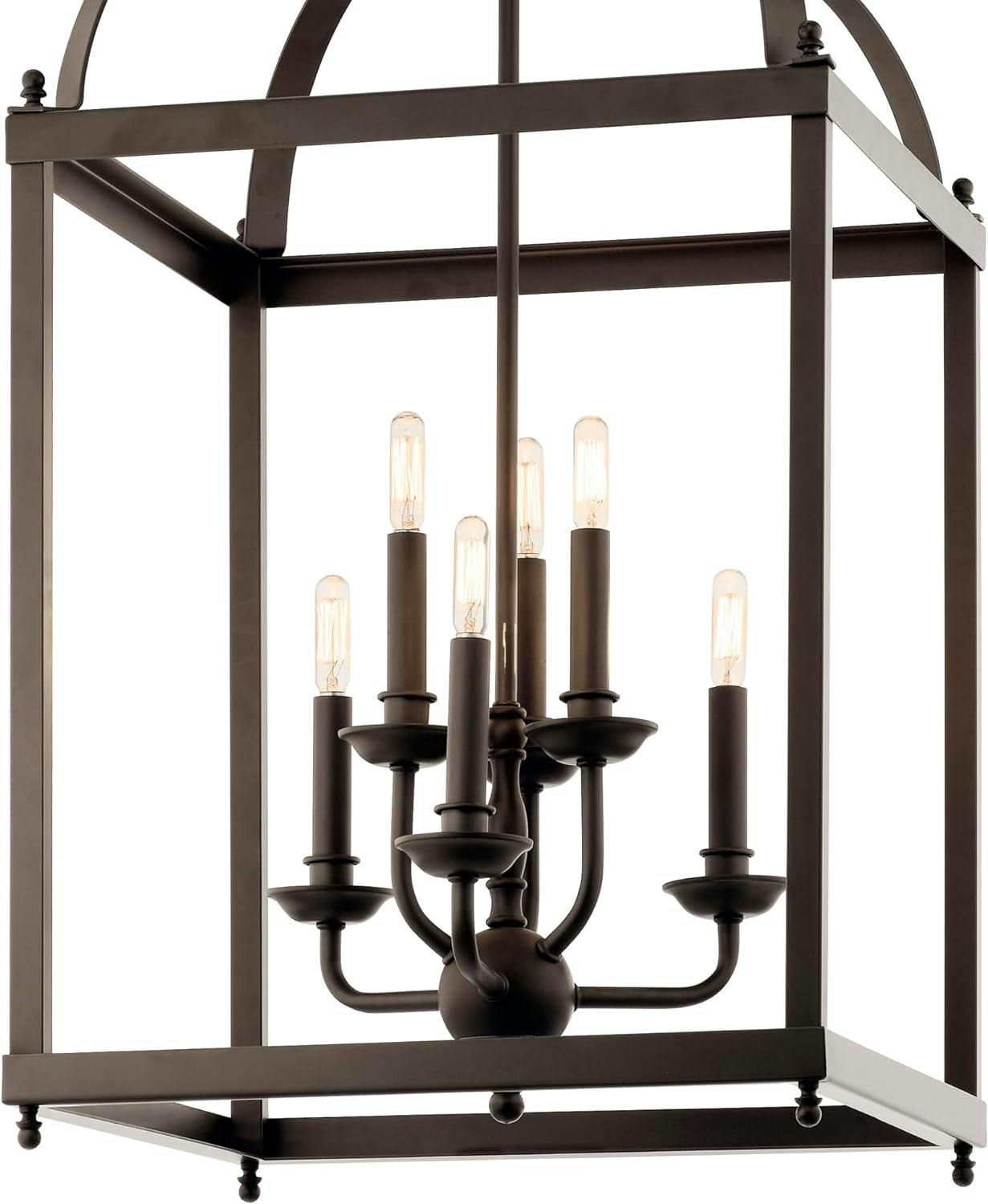 Distressed Bronze 36.25" Traditional Cage Pendant Light