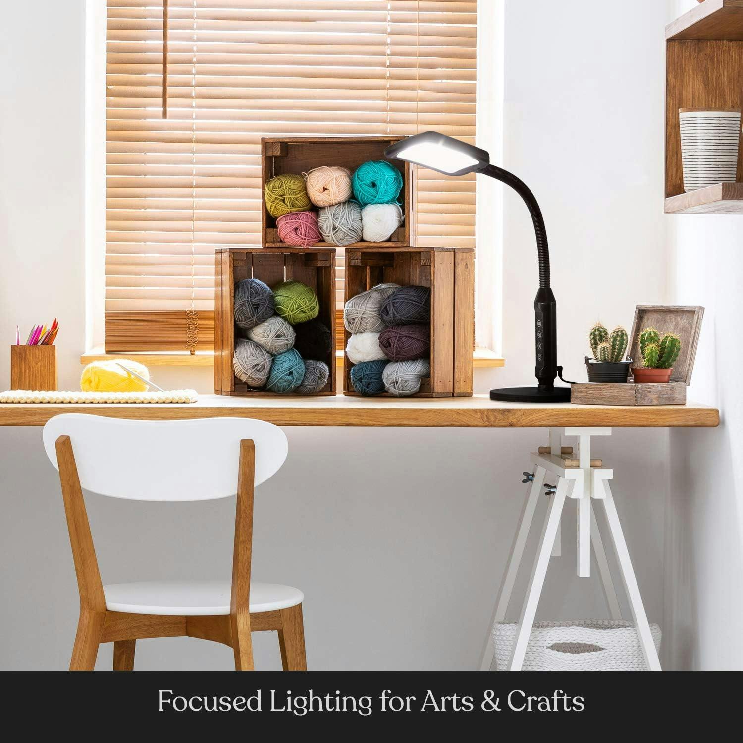 ArcFlex 56" Gloss Black Adjustable LED Task Floor Lamp for Kids