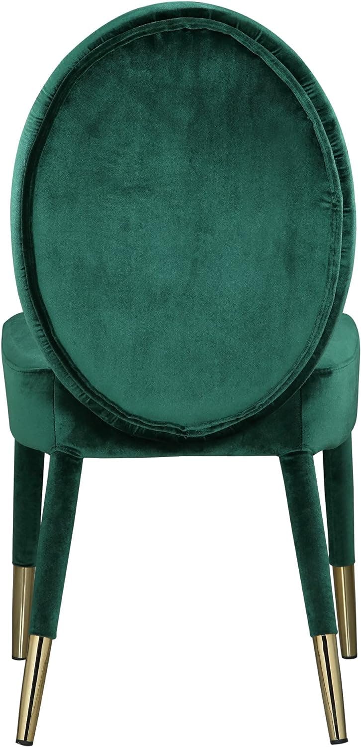 Elegant Black Velvet Upholstered Side Chair with Wooden Legs